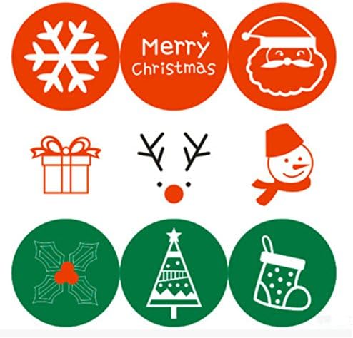 Efivs Arts 180pcs Cute Christmas Decorative Adhesive Label Personalized Decorative Sealing Stickers for Christmas Party Gift