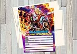 12 GUARDIANS OF THE GALAXY 2 Birthday Invitations (12 5x7in Cards, 12 matching white envelopes)