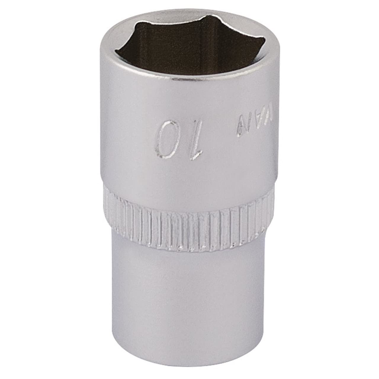 Draper 11099 Elora Hexagon Socket, 1/4" Square Drive, 10mm