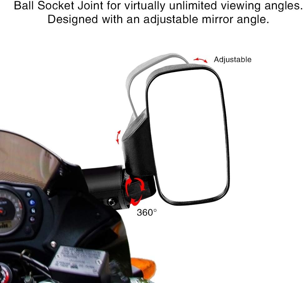 EBTOOLS Adjustable Motorcycle Rear view Mirror Rear View Side Mirror for Polaris Ranger RZR Can-Am - Image 4