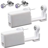 2 Pack Self Ear Piercing Gun Earrings Kit Tool Stud Safety Portable Nose Piercing Kit with Earring Studs for Women (Purple)