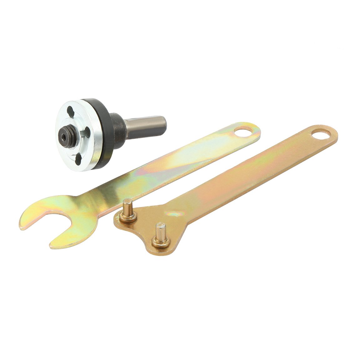 Sourcingmap 3/8"(10mm) Drill Rotary Tool Mandrel Adapter Disk Holder 2 Wrench Set 3 in 1