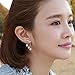 A&C Fashion Korean Version Beads Pendant Earrings for Women. Unique Handmade Earrings Jewelry for Girl. (Silver Color)