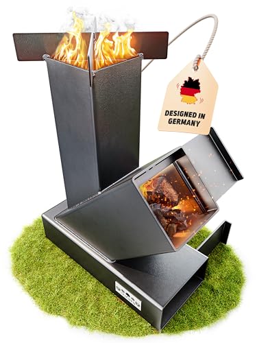 51InGFGQRSL Raketenofen Outdoor Für Dutch Oven, Bbq, Terrasse U.v.m. Keine Montage. Stabil Und Kompakt. Rocket Stove Als Campingofen Zum Kochen Ohne Gas Und Strom. Kanonenofen. Rocketstove. Holzofen | Drei Eichen