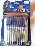 10 X Cello Pinpoint Fine Write Ball Point Pen Blue Ink 0.5 Mm Tip by Cello Pinpoint