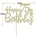 Gold Glitter Happy 75th Birthday Cake Topper - 75 Sign Cake Topper - Cheers to 75 Years Party Supplies - 75th Birthday Party Decoration
