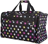 World Traveler Multicolor Pawprint Duffle Carrying Bag - 22-inch