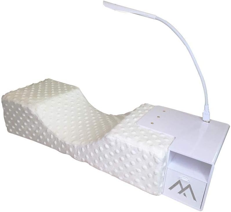 HEYJUDY Eyelash Extension Pillow Acrylic Shelf Cosmetics Tools Eyelash Extension Neck Pillow for Beauty Salon Grafting Eyelash Makeup