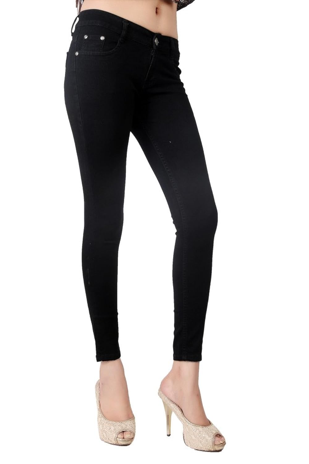 obeo's ankle fit stretchable silky denim for women