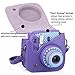 CAIUL Compatible Mini 8 Camera Case Bundle with Album, Filters & Other Accessories for Fujifilm Instax Mini 9 8 8+ (Purple, 7 Items)