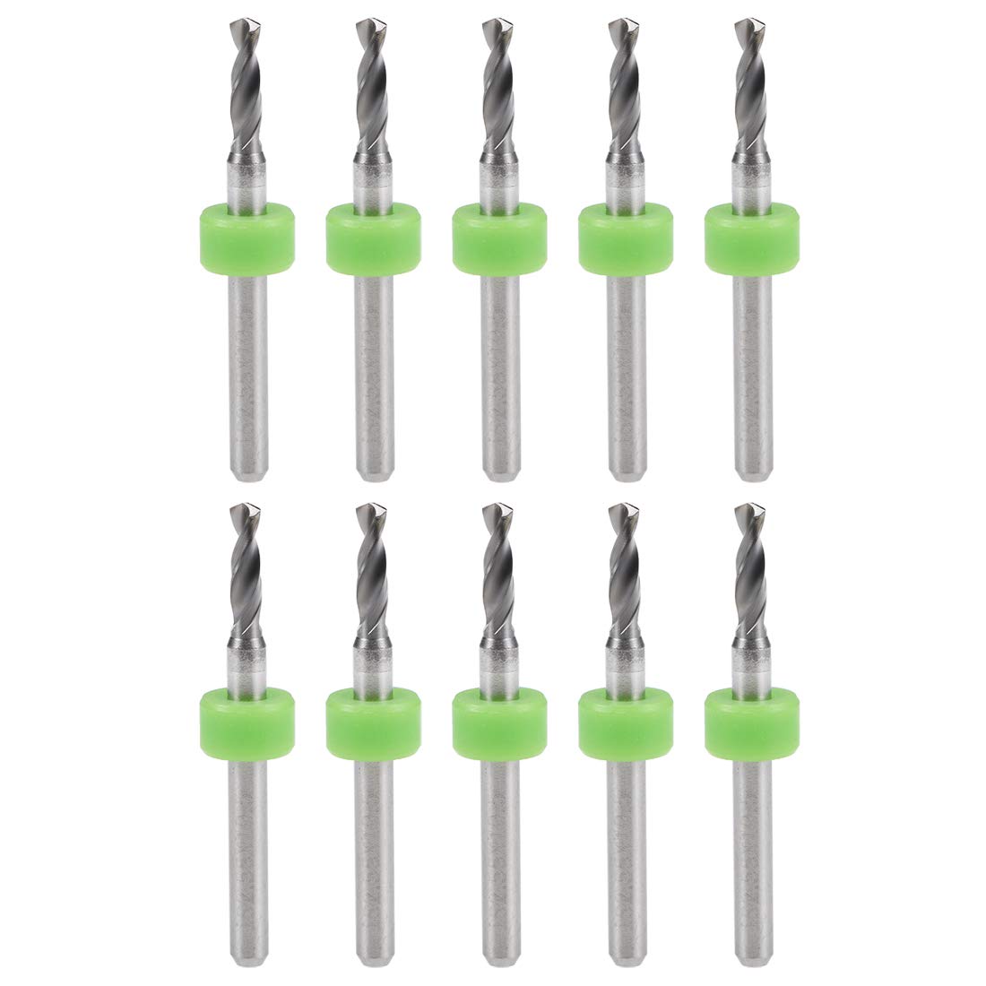 sourcing map PCB Drill Bits 2.5mm Tungsten Carbide Rotary Tool Jewelry CNC Engraving Print Circuit Board Micro Drill Bits 1/8" Shank 10 Pcs