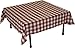 Table in a Bag TC4848RW Square Polyester Poplin Gingham Tablecloth, 48-Inch by 48-Inch, Red and White Checkered Pattern