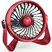 WIOR Quieter Desktop Fan, Aromatherapy Essential Oil Fan to Blow Fragrant Wind, Portable Mini Personal Fan with 4 Speeds Desk Fan Powered by USB or Rechargeable Battery for Office, Table, Travel (Red)