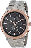 Kenneth Cole New York Men's KC9258 Dress Sport Gunmetal Dial Chronograph Rose Gold Details Bracelet Watch