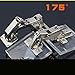 BESYZY 2 Pack Large Angle Door Hinges Concealed Kitchen Cabinet Door Hinge Big Kitchen Cabinet Door Hinges 175 Degree Soft Closing Frameless Mounting Full Overlay