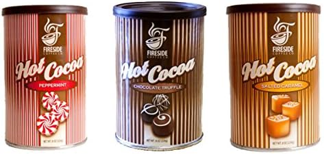 Fireside Hot Cocoa Mix Variety Pack - Chocolate Truffle, Peppermint, and Salted Caramel