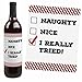 Big Dot of Happiness Funny Jolly Santa Claus - Christmas Party Decorations for Women and Men - Wine Bottle Label Stickers - Set of 4