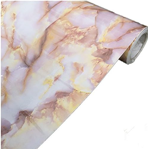 Temall A535 jade Look Marble Effect Contact Paper Self Adhesive Pre-pasted Wallpaper 12''x79''