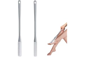 Toe Cleaning Brush, Foot Scrubber with Long Handle, Silicone Dual-Head Design, Easy Foot Care for Elderly, Pregnant Women, an