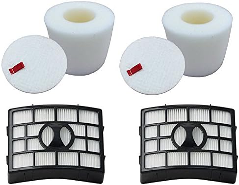2 Pack Smartide NV650 NV750 Foam & Filter hepa kit Fits for Shark Navigator Lift-Away NV650W, NV651, NV652, NV750REF, NV750W, NV751 & NV752 Vacuums, Part # XFF650