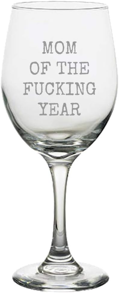 funny mom wine glass