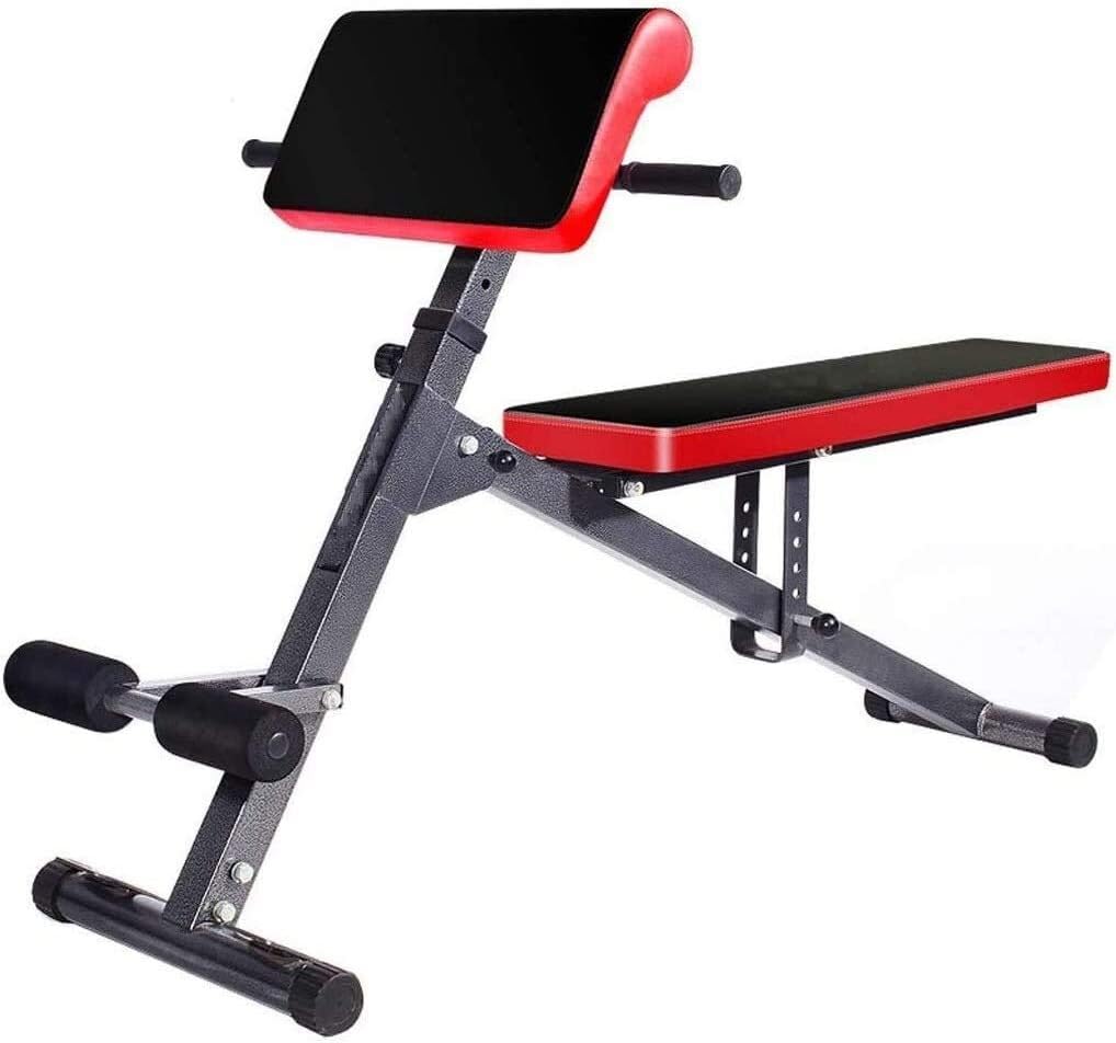 LAZ Sit Up Bench Adjustable Fitness Equipment Bench for Full All-in-One Body Workout Hyper Back Extension, Chair, Adjustable Ab Sit Up Bench