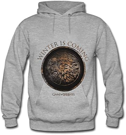 Finally Mens Hoodies Winter is Coming Grey Size XXXL
