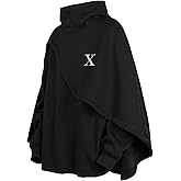Covisoty Men's Fashion Hoodie Poncho Cape Cloak Techwear Sweatshirts Unisex Lightweight Patchwork Casual Pullover