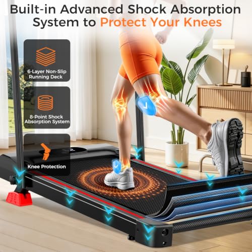 Walking Pad with 9% Incline, 4-in-1 Under Desk Treadmill with Handle Bar, 6.2 MPH Speed and 3.0 HP Motor, Compact Quiet Walking Machine for Home Office, 300 lb Capacity