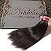 Nadula Hair 12A Brazilian Straight Virgin Human Hair 3 Bundles, 100% Unprocessed Virgin Remy Silky Straight Human Hair Weave Extension for Black Women Natural Color (20 22 24)