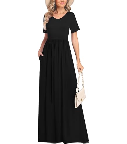 ladies casual maxi dresses images VIISHOW Women's Long Sleeve Empire Waist Dress with Pockets RSNJ100