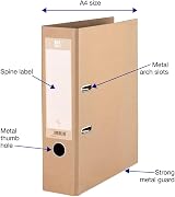 Oxford A4 Lever Arch Files Eco 80mm Spine Pack of 3 Natural Kraft view 2