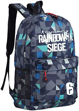 Heydo 600D oxford School Bag Undertale Rainbow Laptop Rucksack Travel Backpack Daypack Rhombus (c)