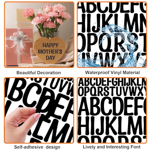 500-Piece Letter Stickers - 2 Inch Multicolor Vinyl Alphabet & Number Stickers | Waterproof For Bulletin Boards, Signs & Crafts