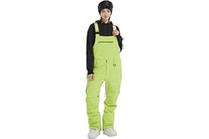 BUMDEEP Women and Men's Snow Bibs - Adjustable Overalls, Windproof & Waterproof Ski Pants, Insulated Warm Pants