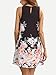 Floerns Women's Loose Floral Tank Dress Summer Sleeveless Dresses Black Pink L