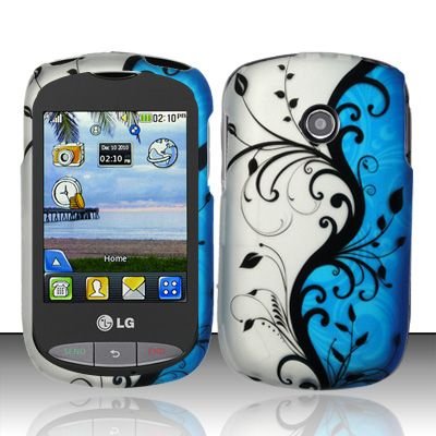 Cell Phone Case Cover Skin for LG 800G (Blue Vines) - TracFone