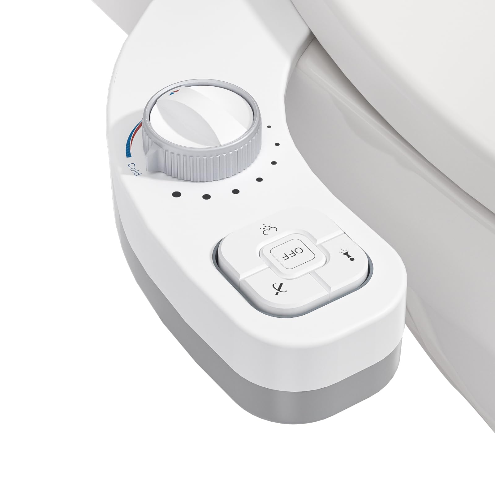 Photo 1 of Clirass Non-Electric Hot and Cold Water Bidet Attachment for Toilet Seat,Self-Cleaning, Dual Nozzle(Frontal & Rear Wash),Adjustable Water Pressure (White Toilet) 
