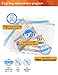 Compression Bags for Travel (No Vac or Pump Needed) Reusable Sealed Space & Storage Saver Packs for Clothes, Comforters, Packing Blankets, 8 Pack Set