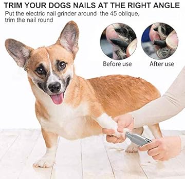 I Pure Items Dog Nail Grinder Electric Dog Nail Trimmer Clipper 2 Speed Pet Nail Grinder For Dogs Grooming Kit Rechargeable Painless Cat Paws File Grooming Smoothing For Small Medium Large Dogs