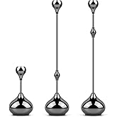 Black Taper Candle Holders Set of 3,Modern Iron Teardrop Candlesticks Taper Candle Stand for Home Decor Metal Table Centerpiece Tall Candle Holder for Mom, Wife, Grandma