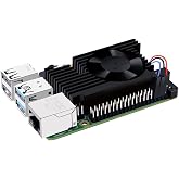 GeeekPi Aluminum Heatsink with PWM Controllable Fan for Raspberry Pi 4, Pi 4 Armor Lite Heatsink with PWM Speed Control Fan for Raspberry Pi 4 Model B