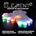 EmazingLights Elite Element Light Up Glove Set Finger LED Glow Gloves for Raves