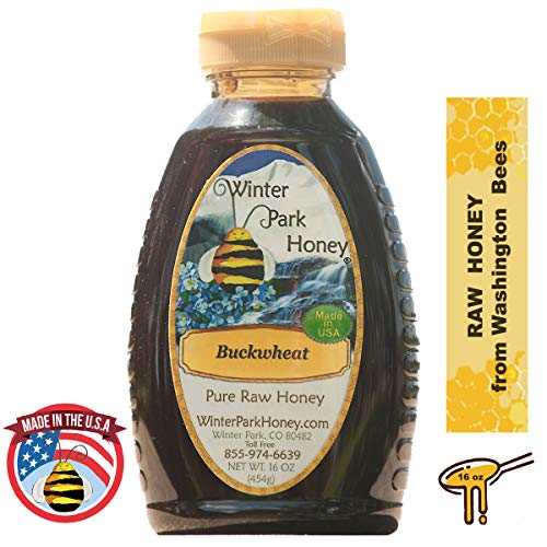 Raw Buckwheat Honey 16oz (Natural, Pure, Unprocessed and Unfiltered