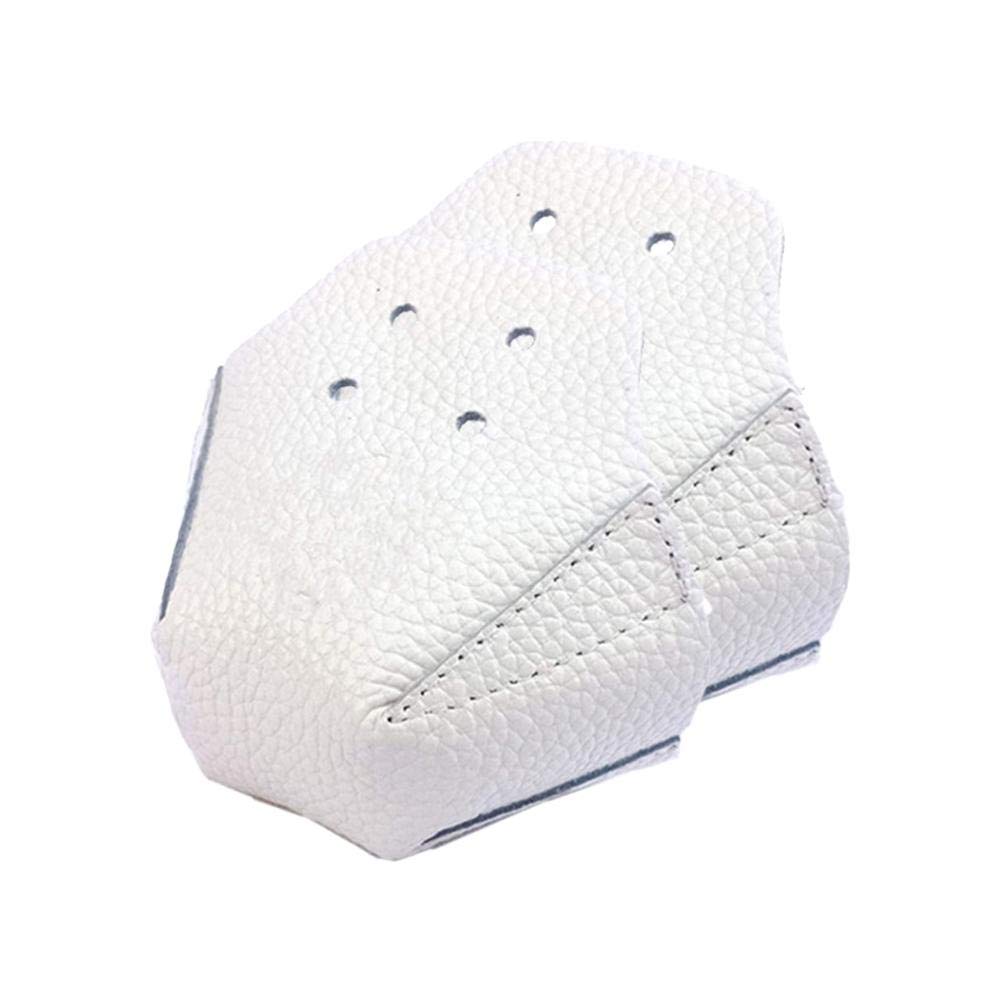 Sarari 1 Pair Roller Skate Toe Cap, Anti-Friction Roller Skate Guards PU Leather Cap Cover with 4 Holes Replacement Accessory for Roller Skate