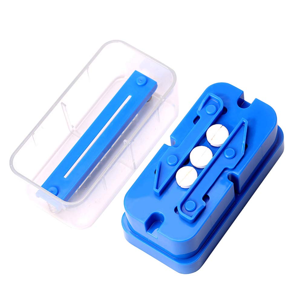 Pill Cutter for Large Pills, Pill Cutter Separator, Pill Crushers & Splitters Tablet Medicine Cutter Divider Medicine Divider for Small Pills Medicine Box Reminder for Elderly