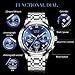 Watch,Mens Watches,Mens Luxury Fashion Stainless Steel Casual Waterproof Chronograph Quartz Wrist Watch