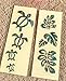Inlay Stickers for Ukuleles - Honu Family & Tropical Monstera Leaves - Abalone Blue, UK-273HF-BL-AZ