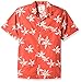Amazon Brand - 28 Palms Men's Standard-Fit 100% Cotton Tropical Hawaiian Shirt - Big & Tall, Red/White Floral, 4XL