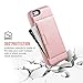 ZVE Case for Apple iPhone 6s Plus and iPhone 6 Plus, 5.5 inch, Slim Leather Wallet Case with Credit Card Holder Slot Pocket Protective Case Cover for iPhone 6 Plus/ 6s Plus - Rose Gold